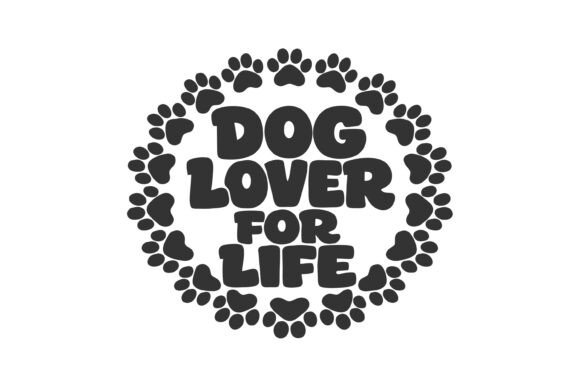 A Black Text Graphic with Dog Lover: A Modern Creative Font