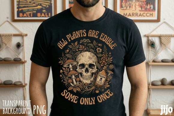 Brainrot Tshirt Graphic Skull PNG: Edgy Design