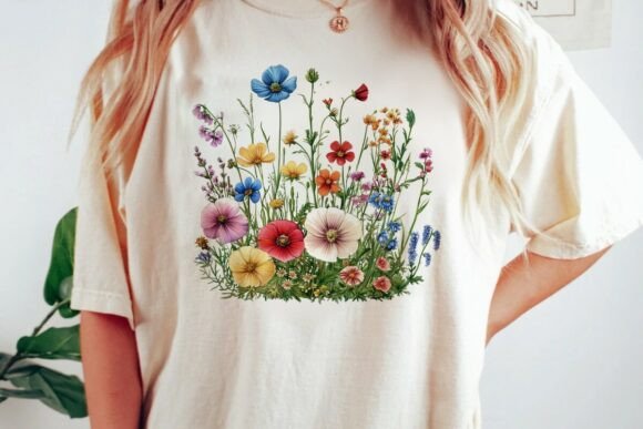 Bring Nature Indoors with the Vibrant Wildflower Bouquet Graphic Png