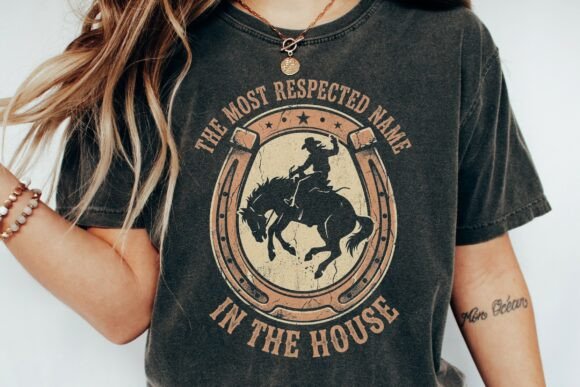 Bronc Riding Cowboy Rodeo Graphic: Vintage Western Style for Projects