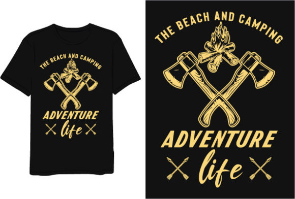 Camping Graphic Vintage T-Shirt Design: A Nostalgic Asset