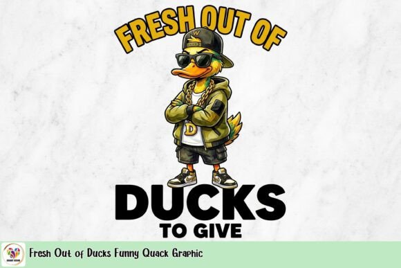 Fresh Out of Ducks Funny Quack Graphic: A Design Asset That Actually Grins