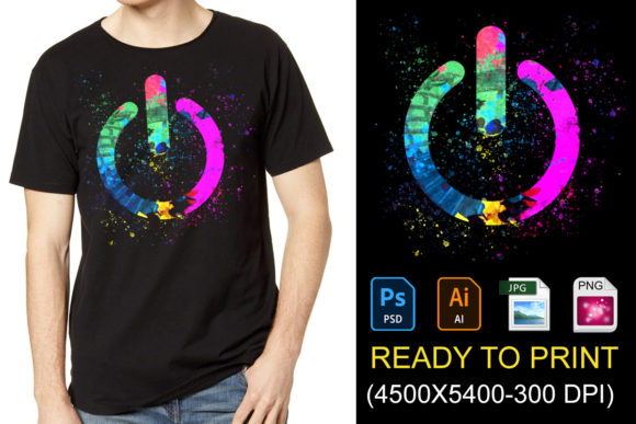 Graphic T Shirt Design - Power Button: A Bold Visual Statement