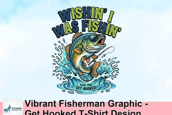 Hook, Line, and Sinker: The Vibrant Fisherman Graphic Design