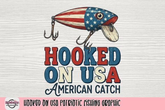 Hooked on USA: A Patriotic Design Asset for Every Creator