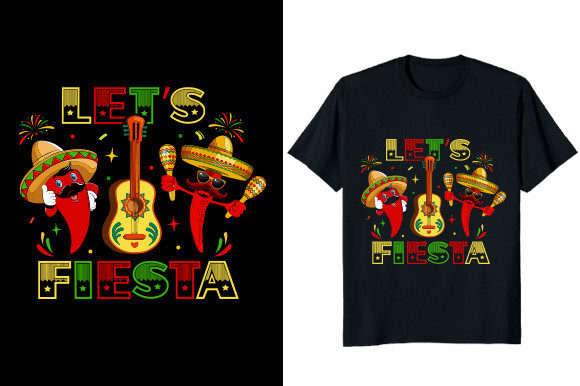 Let's Fiesta Graphic T-shirt Design: Your Next Design Asset