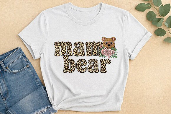 Mama Bear Leopard Floral Graphic Tee: Unleashing Wild Creativity