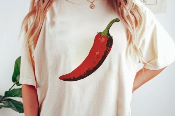 Red Chili Pepper Grunge Graphic Png: Adding Bold Spice to Your Designs